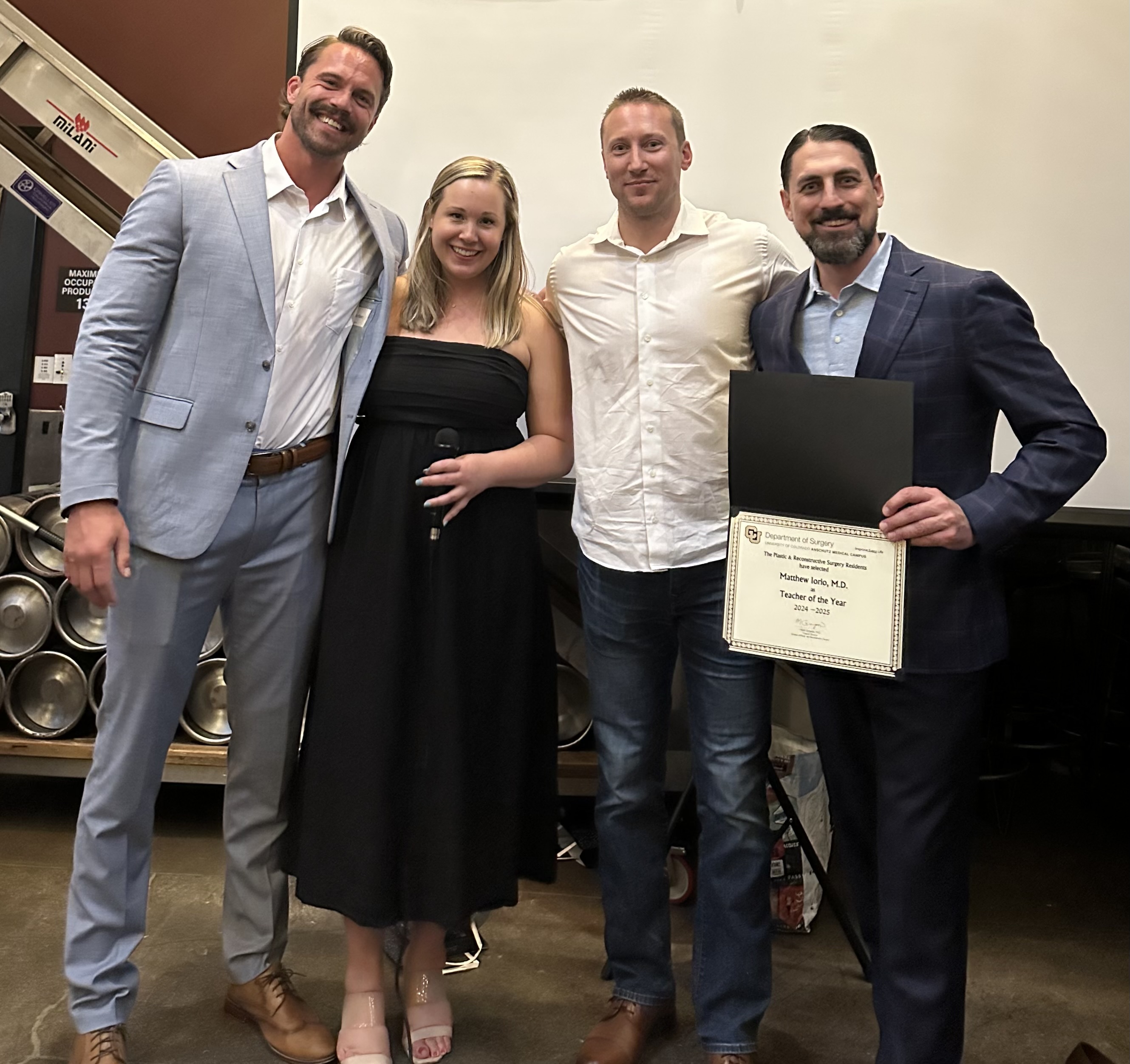 Dr. Iorio with teaching award